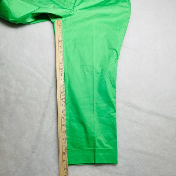 NWT New York & Co. Womens Green The Cros By Street Slim Leg Crop Pants Size 14 - Picture 4 of 9
